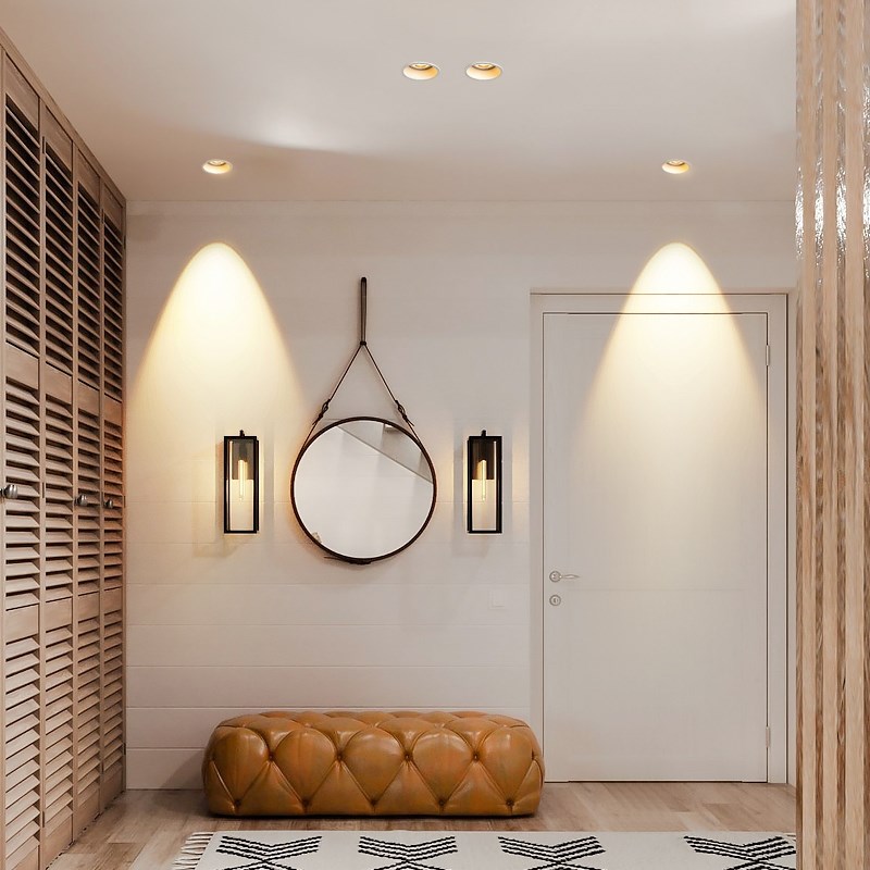 窄边高端射灯led嵌入式天花灯防眩光极窄边框无主灯射灯三色变光