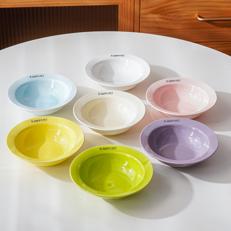 喵川铺子飞碟盘猫碗陶瓷高脚韩国BD平替猫碗架猫食盆护颈椎