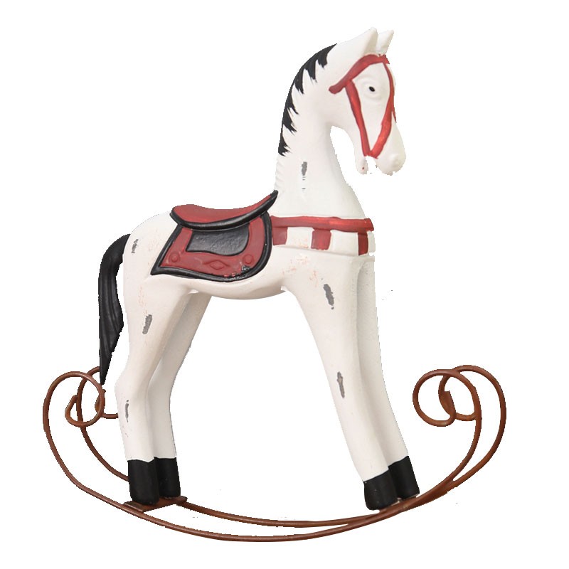 复古怀旧木马小摆件礼物欧式柜儿童房酒柜家居创意客厅摇摆装饰品