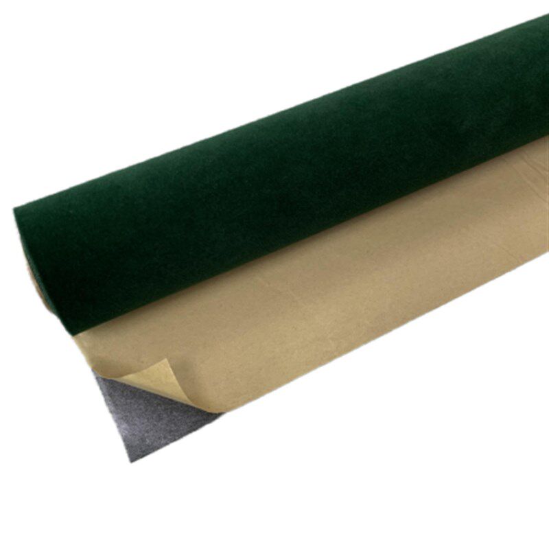 墨绿色加厚背胶自粘绒布加密不干胶植绒带胶柜台礼盒包装抽屉家具
