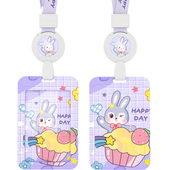 卡通兔子学生防丢校园饭卡校牌保护套定制工作证胸牌卡套幼儿园家