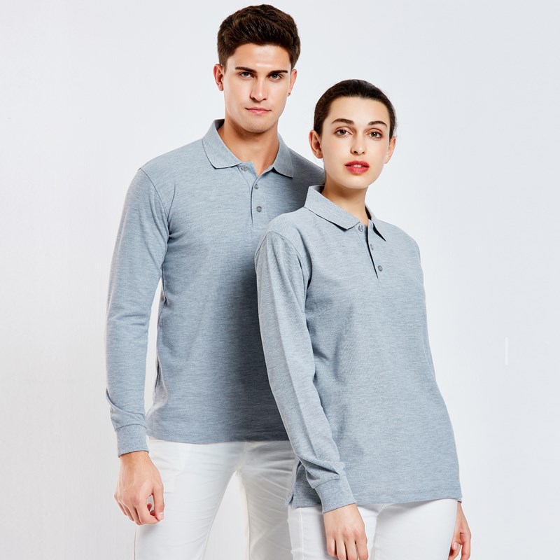 企业工作服定制t恤纯棉长袖印字logo订制班服聚会广告文化polo衫