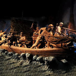 渡江战役人物铸铜玻璃钢景区场景大型室内纪念雕塑艺术定制摆件