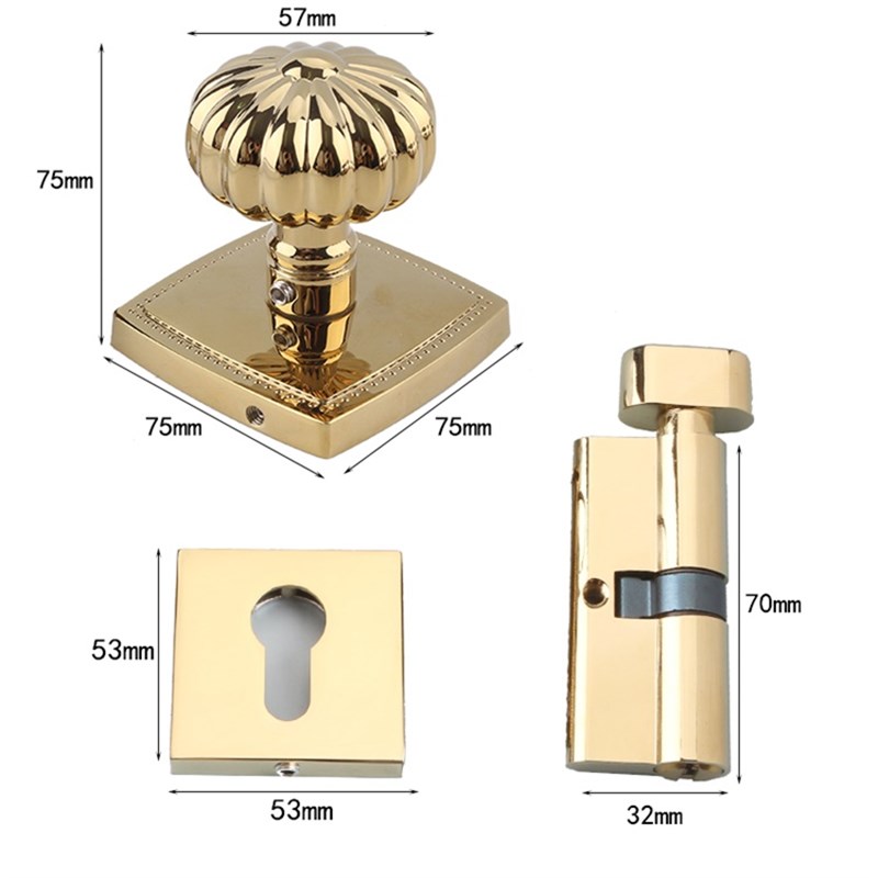 依佰利双扇门对开门锁双开门金色别墅入户大门子母门大号门锁
