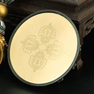 纯铜五股金刚杵底座大号小号莲花圆形座黄铜做工精细摆件