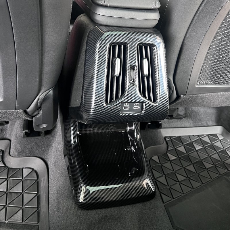 适用于23-24款宝马X1/iX1后排空调出风口防踢罩装饰框内饰改装件