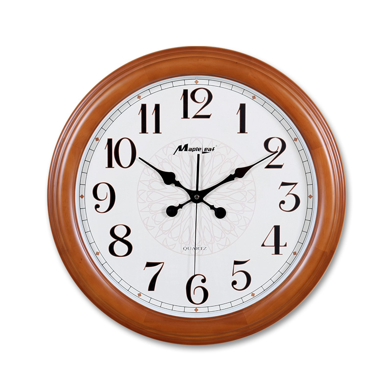 大号欧式静音壁挂钟客厅实木石英钟时尚挂表卧室创意时钟表