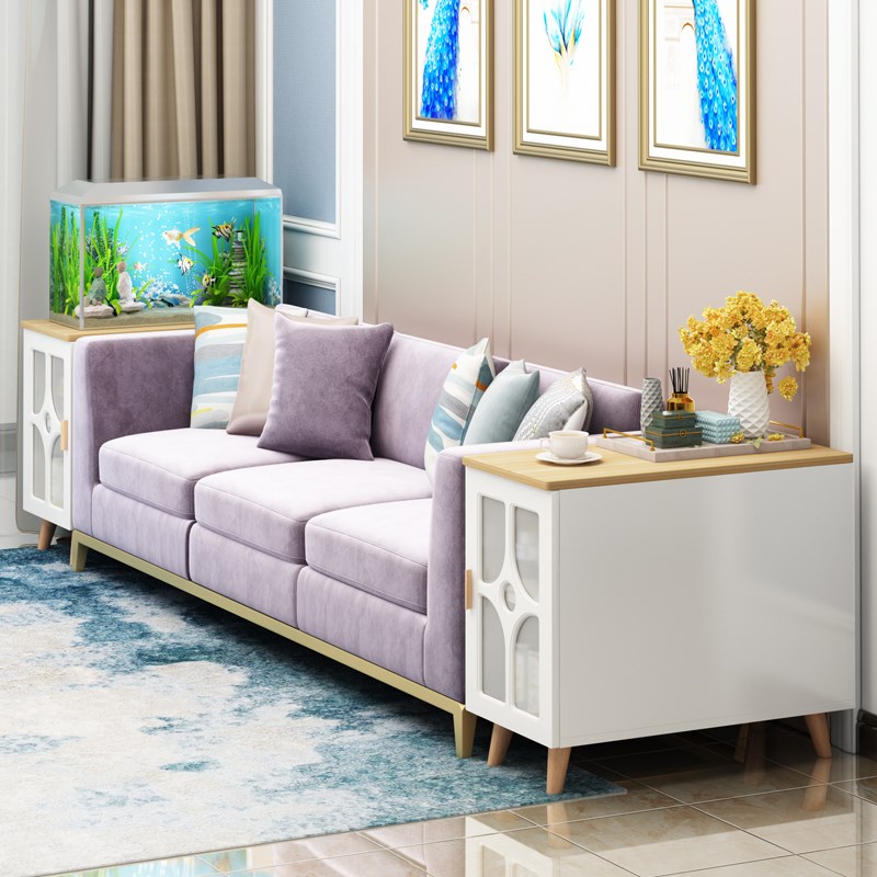 边柜新款铮舍涂饰边几侧边缝隙柜多功能储物扶手柜迷你茶几小桌子