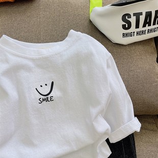 T恤男童纯棉2023新款 长袖 小女孩圆领内搭上衣服 打底衫 儿童春秋装