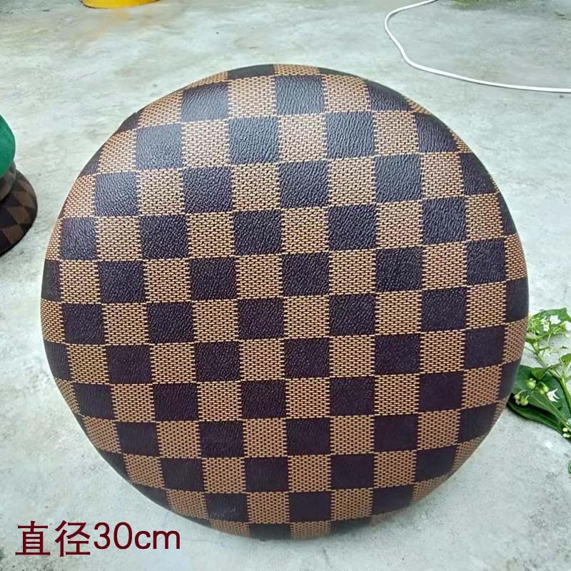 30凳面棕色皮凳面板海绵软面32加厚面圆形29cm钢筋凳木凳子配件面