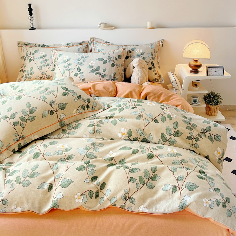 定做定制全棉加厚磨毛四件套秋冬纯棉榻榻米拼接床包组加大炕床单