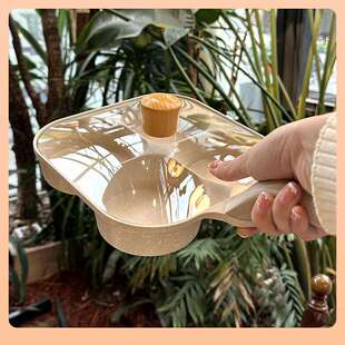 ?带盖子加大加深四孔煎蛋锅麦饭石不粘锅平底锅鸡蛋汉堡蛋饺