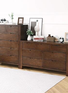 纯实木斗19803柜全北美红橡斗橱柜六斗家五具北欧收木纳