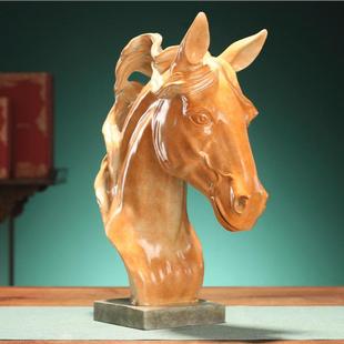 黄铜首TX9马摆件客厅办摆件轻奢高档家居饰品头玄关公室轻马奢装