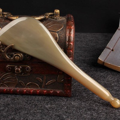 水牛角拨筋棒女脸部刮痧板面部眼部美容专用拔筋棒全身通用经络