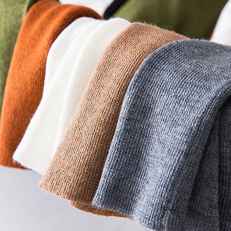 超细澳毛绒堆堆领羊毛衫女薄款复古秋冬针织打底衫内搭高领毛衣女