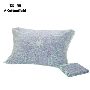 棉田北欧风纯棉枕巾加大加厚一对装柔软吸汗透气成人情侣家用男女