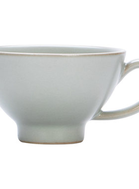 汝窑茶杯带把大号功夫茶具品茗杯防烫汝道汝瓷开片单杯陶瓷主人杯