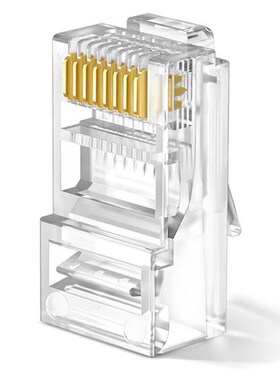 信霆 XTCR010 RJ45-8P8C50U非屏蔽100个超五类非屏蔽水晶头1包