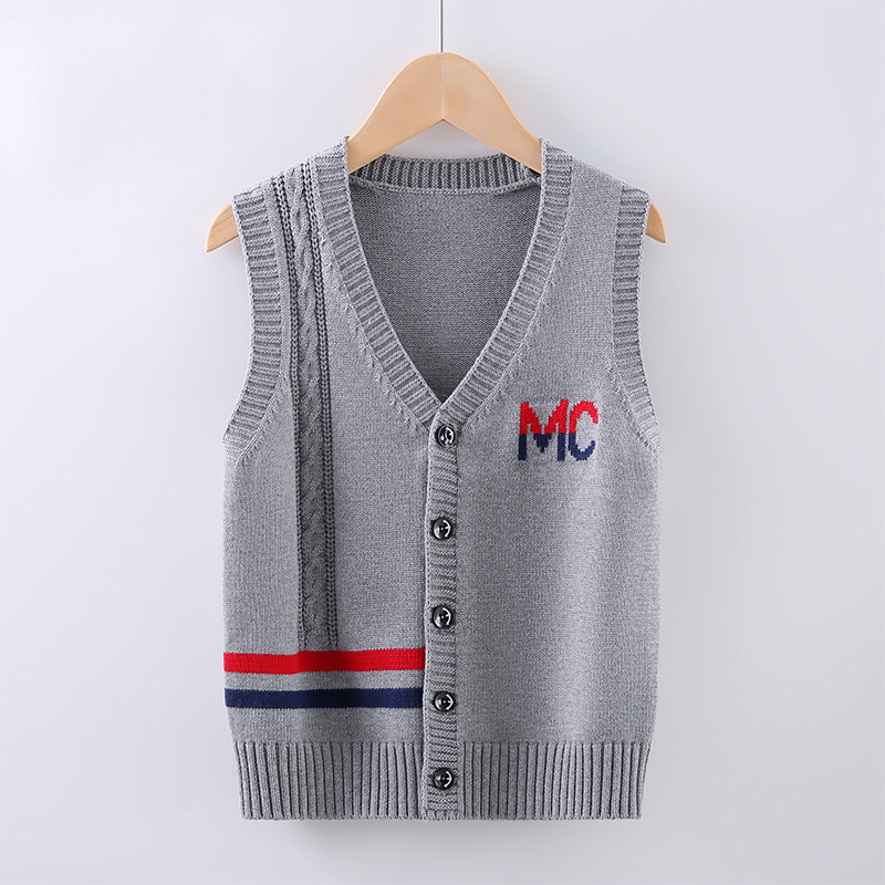 男童新款全棉开衫背心2023秋中大童针织毛衣男孩加绒加厚V领马甲,童装/婴儿装/亲子装,马甲,淘宝优惠券,粉丝福利购,淘宝优惠卷