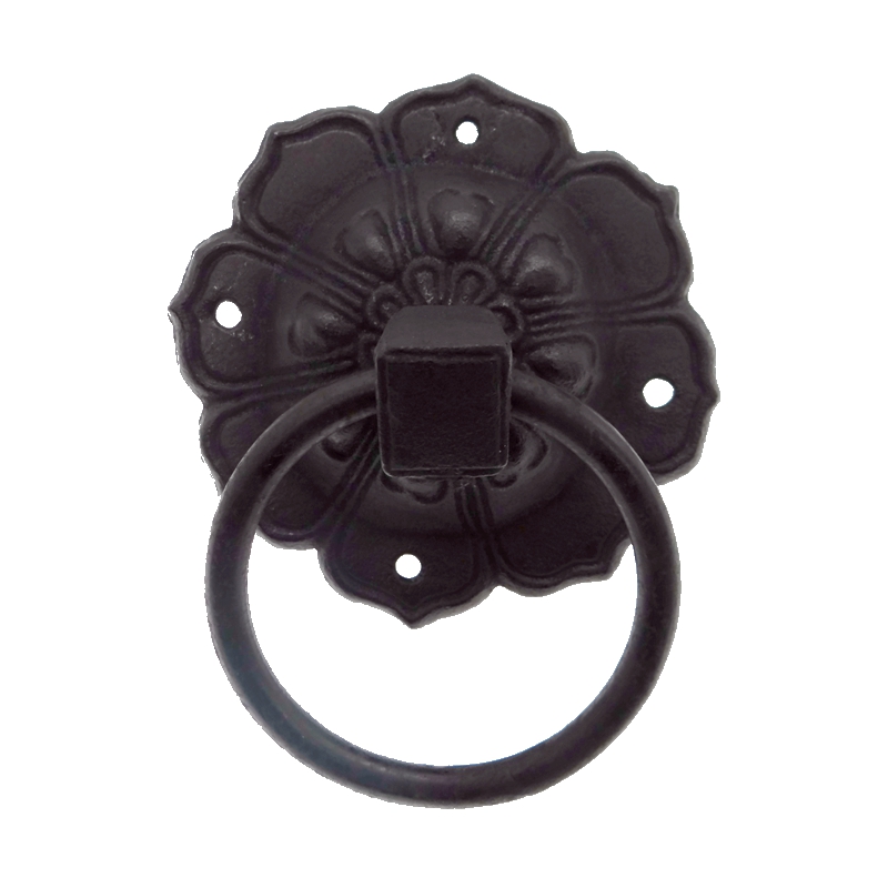 木大门仿古铸铁实心圆环拉手兽头拉环四合院古建门简约方头门环