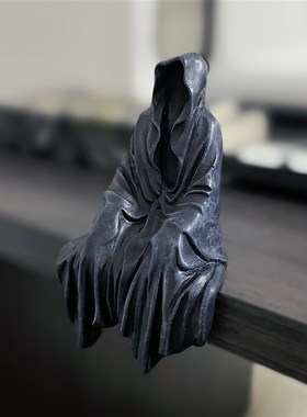 给桌面增加神秘感创意神秘黑衣人摆件礼物 暗黑系桌面摆件