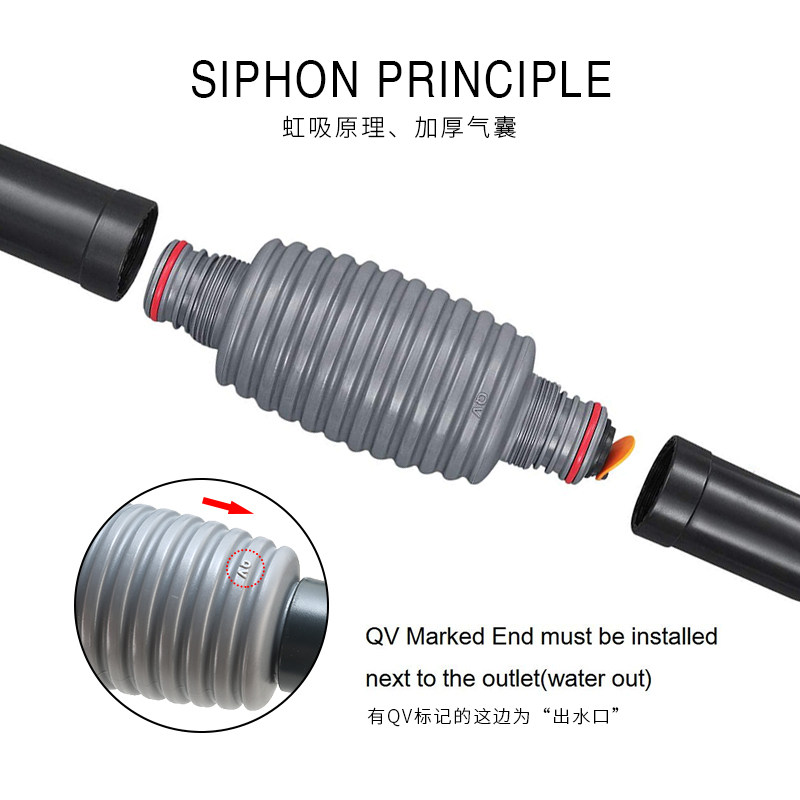 水族箱鱼缸手动换水器洗沙清洁工具虹吸管吸便吸水器清洗吸粪神器