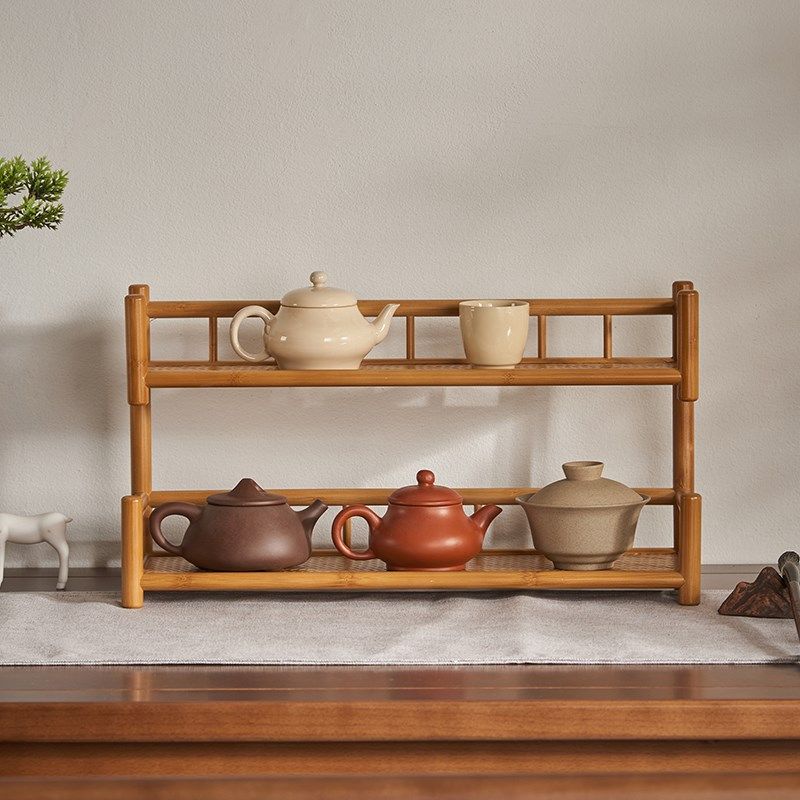 茶杯架子茶具收纳架茶桌紫砂壶摆件置物架茶室布置高端竹制茶杯架,住宅家具,多宝格/博古架,淘宝优惠券,粉丝福利购,淘宝优惠卷
