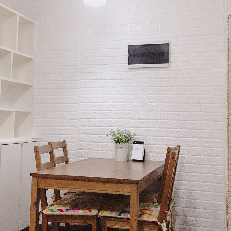 墙纸自粘3d立体墙贴砖纹防撞泡沫软包儿童房间电视背景墙面翻新