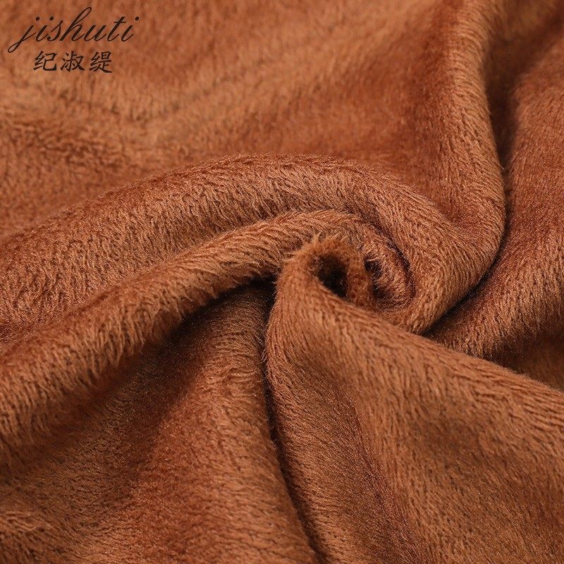 2021冬季妈妈阔腿牛仔裤女高腰宽松加绒牛仔裤松紧腰中年加厚长裤