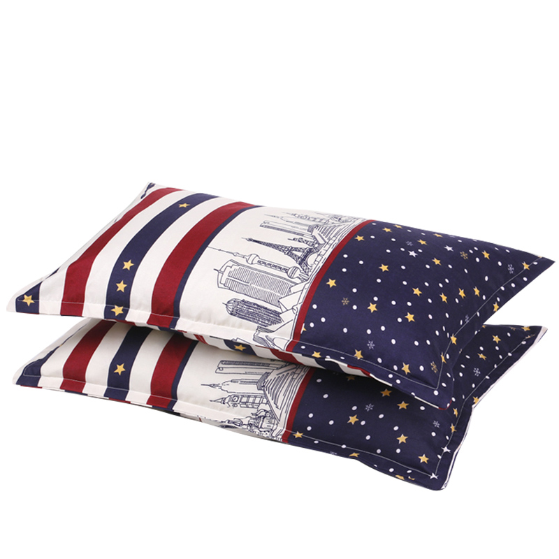 枕套一对装48x74cm单人枕用情侣整头枕芯套枕头外套学生枕头套皮