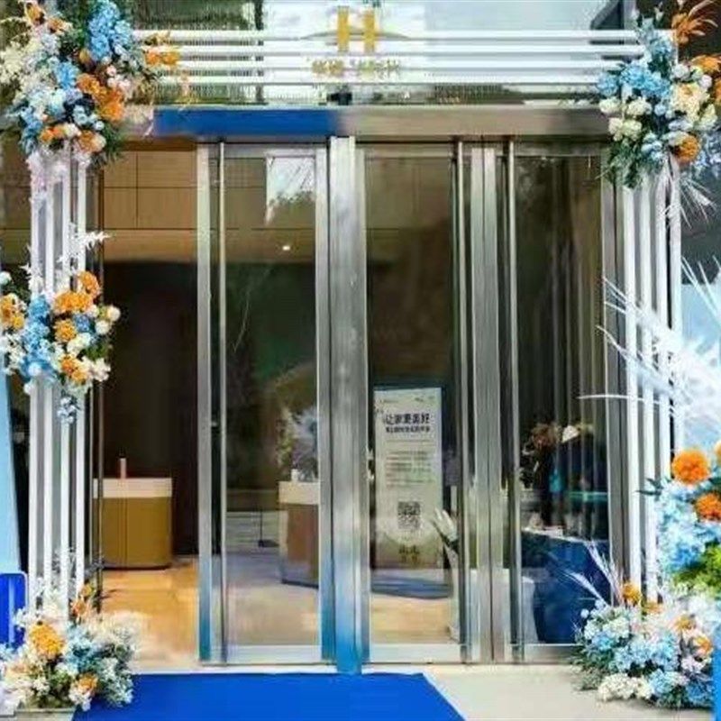 新款婚庆道具铁艺拱门方形几何架子户外森系婚礼场景布置装饰摆件