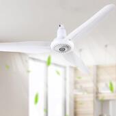 风力家用饭风店吊扇卧室客厅电塑料遥控厂房大厅大微风扇小942扇