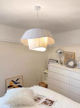 奶油风客厅吊灯现代约34684复古简主卧茶室法式中古灯温馨布艺餐