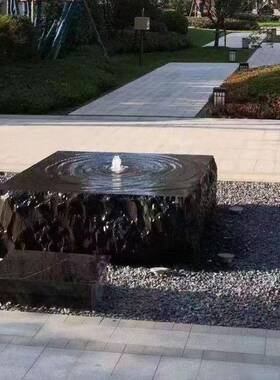 源头家天然黑石景造观石水钵山厂鱼池假山枯山040701水景石价格优