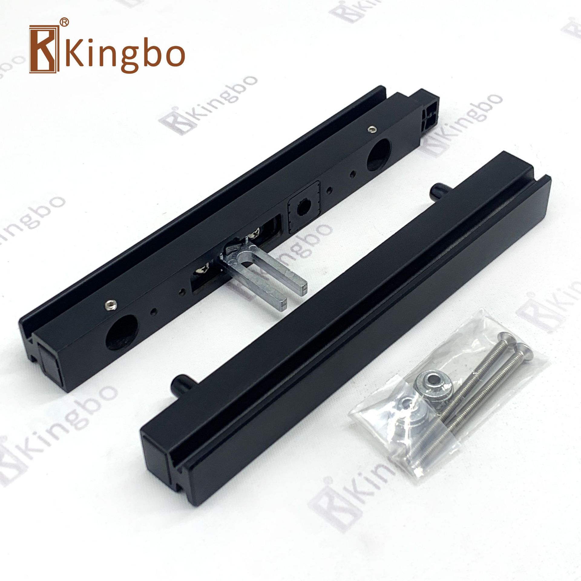 中窄推拉门锁拉手窄边框推拉门铝合金一字拉手实心把手门锁防盗锁