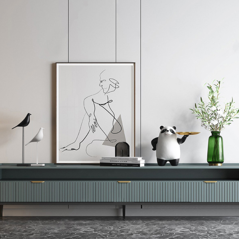 创意轻奢电视柜摆件客厅酒柜书房家居桌面组合装饰软装树脂工艺品