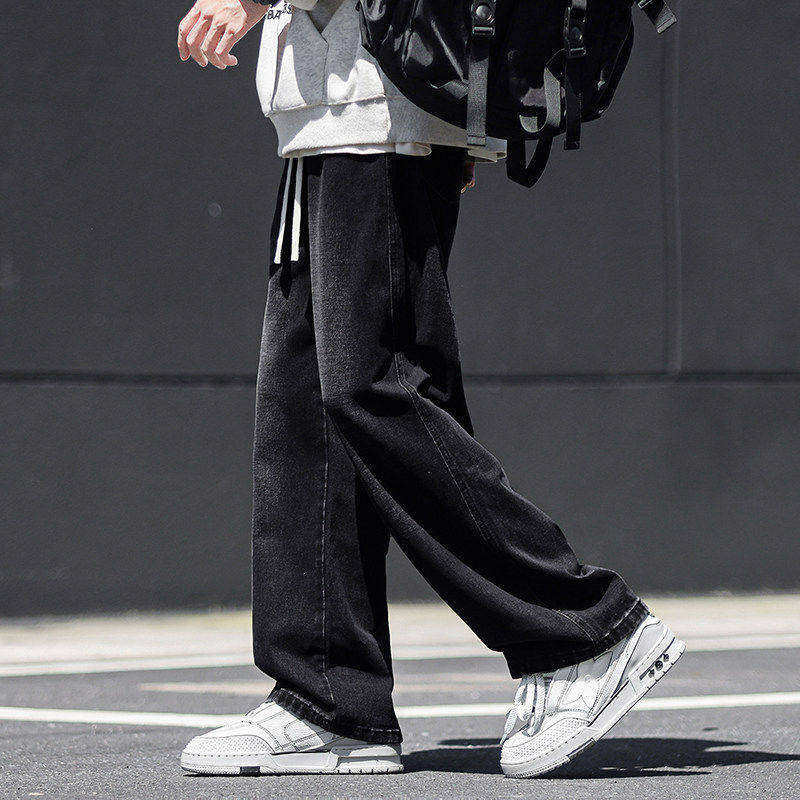 ZPTX裤子男春季直筒裤男士宽松2026新款弯刀夏季牛仔裤青少年长裤