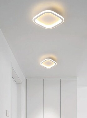 入户玄关过道灯现代简约走廊阳台吸顶灯创意极简方形圆形衣帽间灯