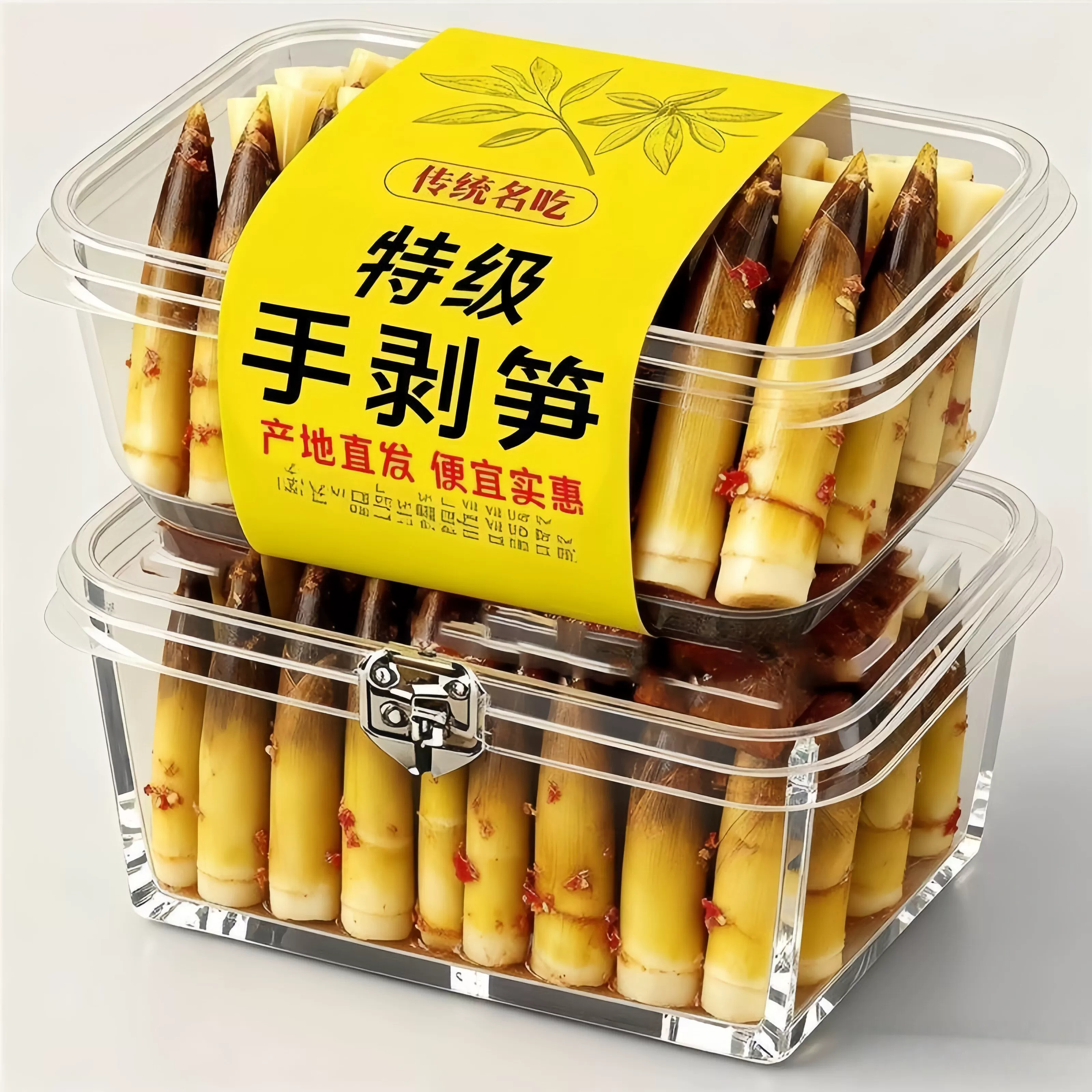 网红手剥笋竹开袋即食0脂脆笋尖官方旗舰老汤味泡椒香辣健康零食