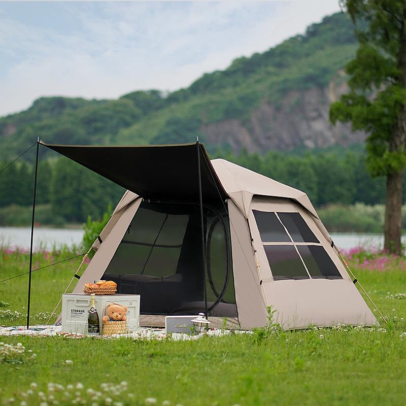 帐篷户外露营黑胶帐篷便携式折叠全自动加厚防晒防雨装备野餐野营
