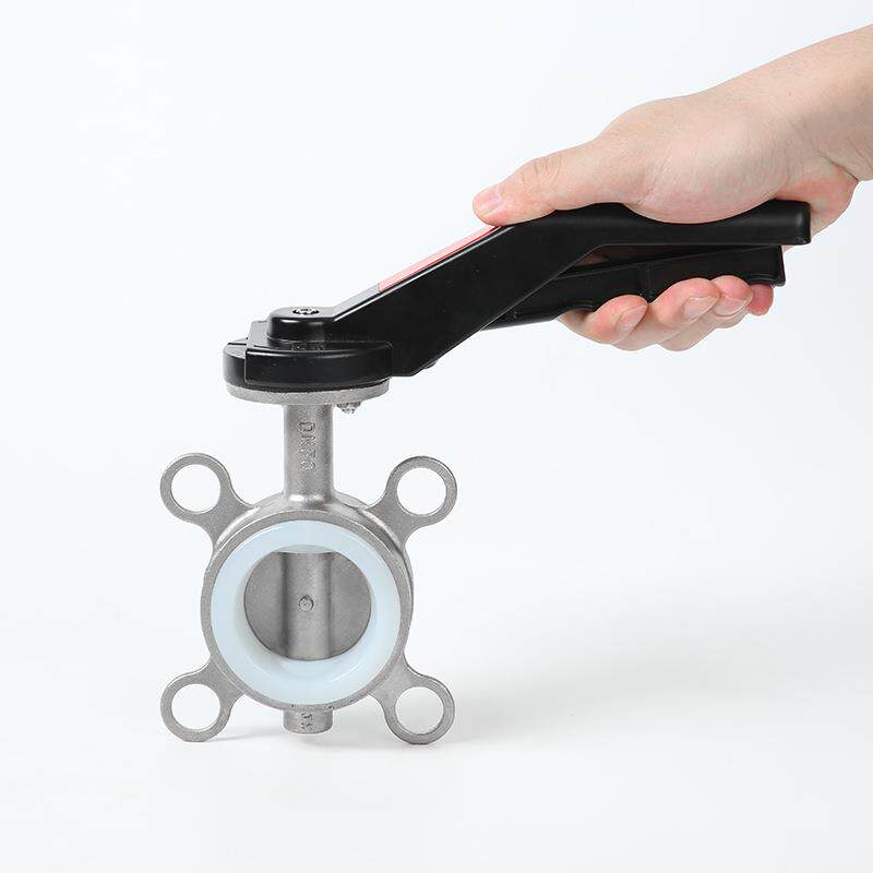 鸭嘴手柄对夹不锈钢对夹蝶阀 手柄对夹不锈钢304/316L软密蝶阀