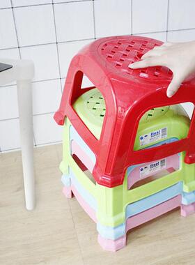 PP滑塑凳料加厚加固保健DZ-031D凳透气四脚矮凳脚中凳高凳换鞋防