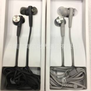 适用索尼XB55有线耳线MDR-XB55控麦入耳机式耳带机