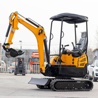 出口拿大18小型挖掘机履带迷式型液压黄色加无品牌/农用挖土机你