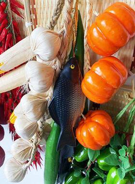 大蒜红薯南瓜玉辣米土豆椒串土假蔬菜菜农家乐装饰馆饭店APW挂件