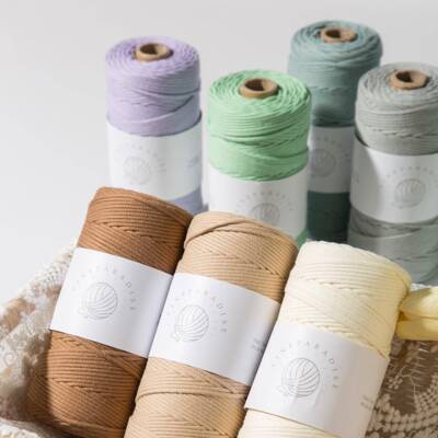 1支2mmSF230317纯棉包芯绳手工diy材编料2车挂织小绳雏菊花朵编织