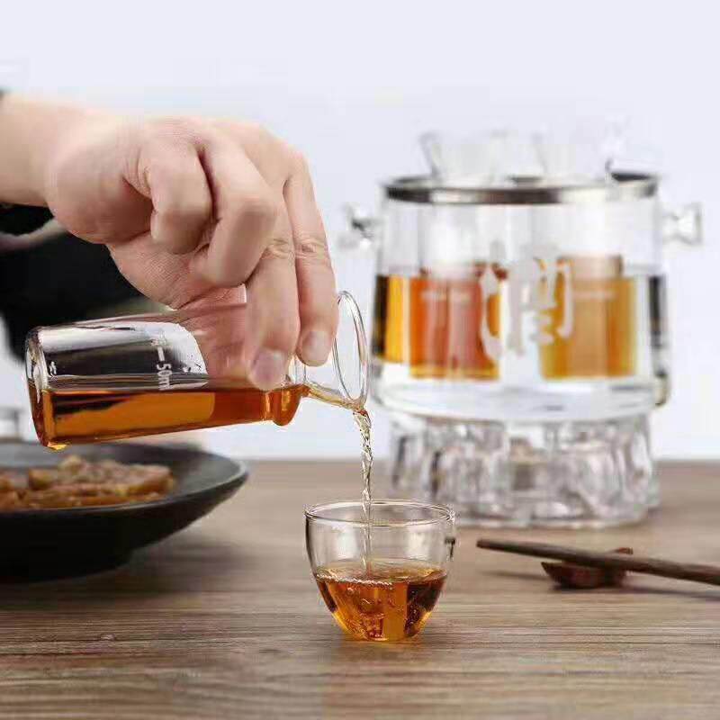 日式耐热玻璃黄酒老温酒器烫酒壶清酒式可热酒暖半温酒器斤白加酒