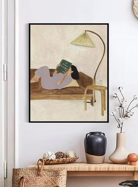 北欧简装饰画奶油ins约喷绘油250502画客厅艺术感风玄道关过小众