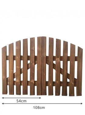 外防栏腐JIO15615木围实木栅栏门单双开门户花园庭院公断园篱笆围